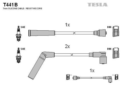 Провода высоковольтные, комплект TESLA T441B