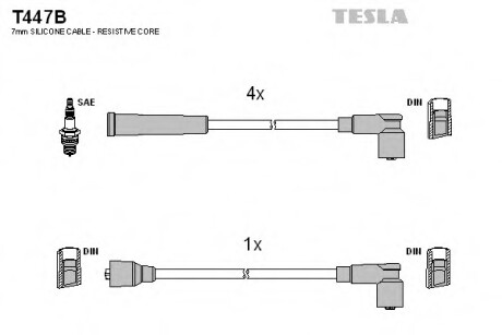 Провода высоковольтные, комплект TESLA T447B