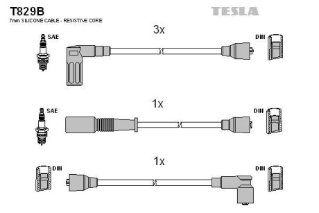 Провода высоковольтные, комплект TESLA T829B