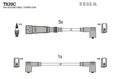 Провода высоковольтные, комплект TESLA T920C