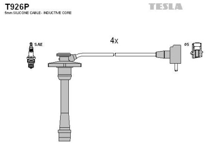 Провода высоковольтные, комплект TESLA T926P