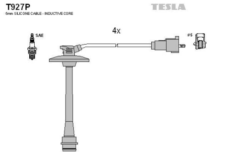 Провода высоковольтные, комплект TESLA T927P