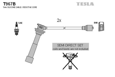 Провода высоковольтные, комплект TESLA T967B