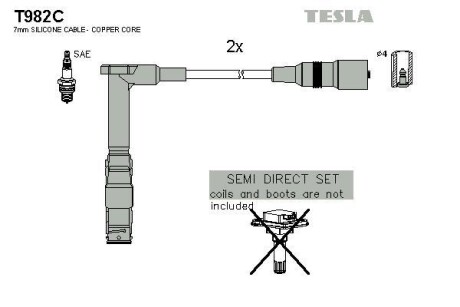 Провода высоковольтные, комплект TESLA T982C