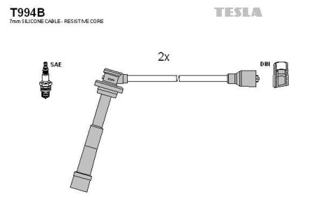 Провода высоковольтные, комплект TESLA T994B