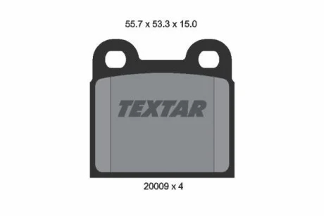 Тормозные колодки дисковые, комплект TEXTAR 2000906