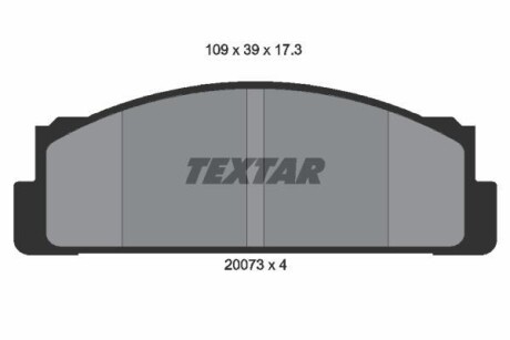 Тормозные колодки дисковые, комплект TEXTAR 2007304