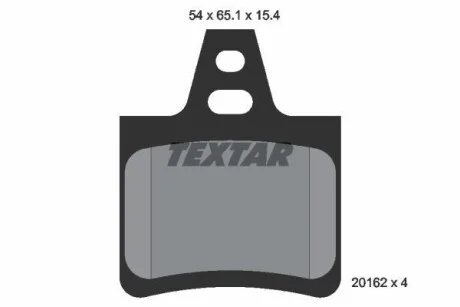 Тормозные колодки дисковые, комплект TEXTAR 2016203