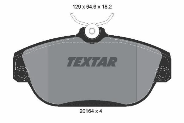 Тормозные колодки дисковые, комплект TEXTAR 2016402 (фото 1)