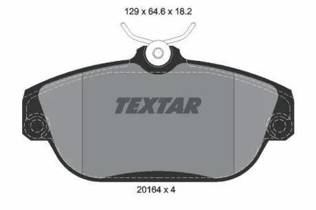 Тормозные колодки дисковые, комплект TEXTAR 2016402