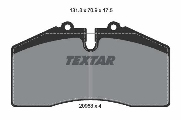 Тормозные колодки дисковые, комплект TEXTAR 2095302 (фото 1)
