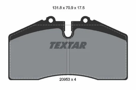 Тормозные колодки дисковые, комплект TEXTAR 2095302