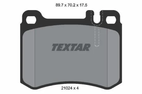 Тормозные колодки дисковые, комплект TEXTAR 2102404