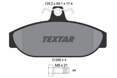 Тормозные колодки дисковые, комплект TEXTAR 2126601