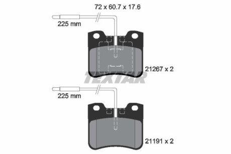 Тормозные колодки дисковые, комплект TEXTAR 2126702