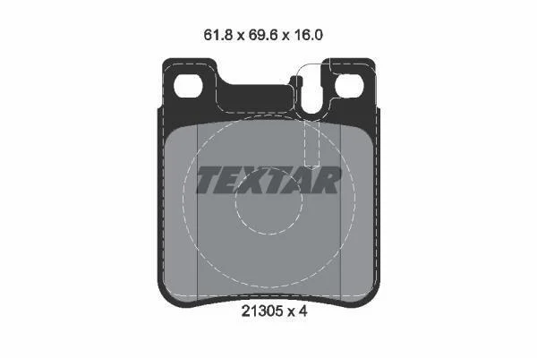 Тормозные колодки дисковые, комплект TEXTAR 2130503 (фото 1)
