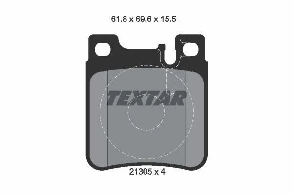 Тормозные колодки дисковые, комплект TEXTAR 2130504 (фото 1)