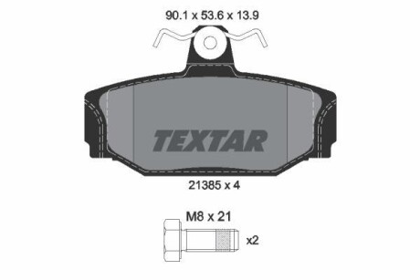 Тормозные колодки дисковые, комплект TEXTAR 2138501