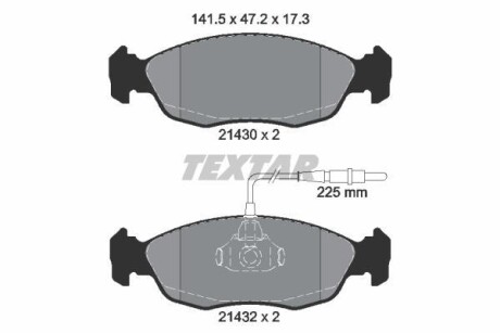 Тормозные колодки дисковые, комплект TEXTAR 2143001