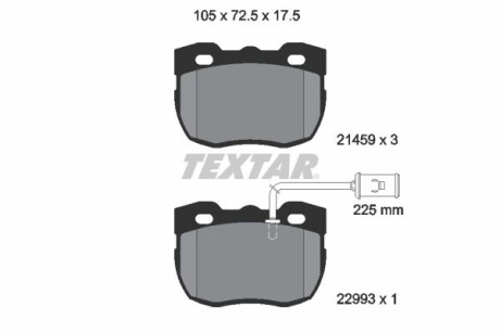 Тормозные колодки дисковые, комплект TEXTAR 2145905