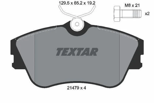 Тормозные колодки дисковые, комплект TEXTAR 2147902 (фото 1)