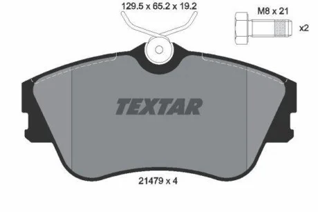 Тормозные колодки дисковые, комплект TEXTAR 2147902
