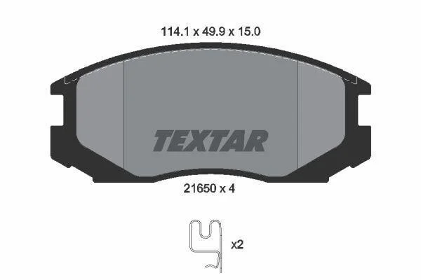 Тормозные колодки дисковые, комплект TEXTAR 2165001 (фото 1)