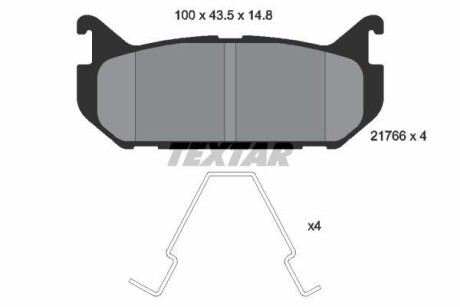 Тормозные колодки дисковые, комплект TEXTAR 2176603