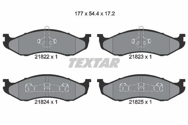 Тормозные колодки дисковые, комплект TEXTAR 2182202 (фото 1)