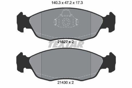 Тормозные колодки дисковые, комплект TEXTAR 2182702