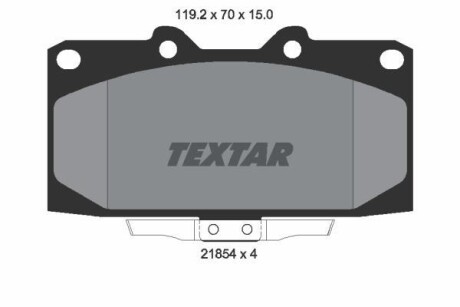 Тормозные колодки дисковые, комплект TEXTAR 2185401