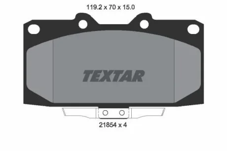 Тормозные колодки дисковые, комплект TEXTAR 2185401
