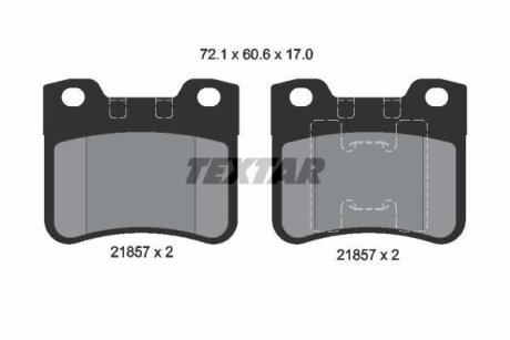 Тормозные колодки дисковые, комплект TEXTAR 2185701