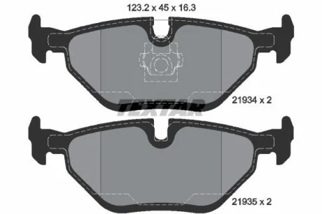 Тормозные колодки дисковые, комплект TEXTAR 2193404