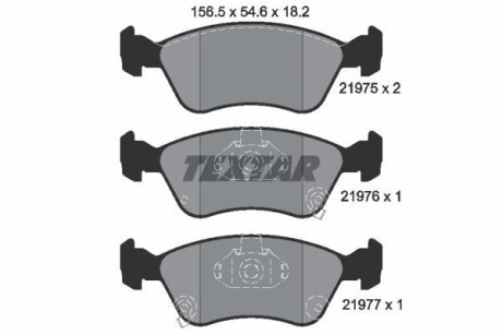 Тормозные колодки дисковые, комплект TEXTAR 2197502