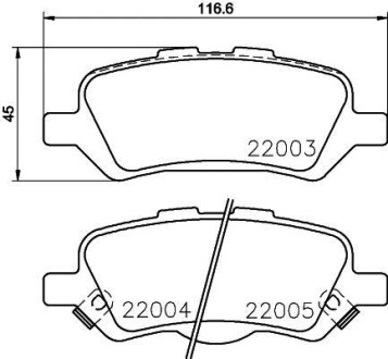 Тормозные колодки дисковые, комплект TEXTAR 2200301