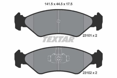 Тормозные колодки дисковые, комплект TEXTAR 2310101