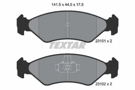 Тормозные колодки дисковые, комплект TEXTAR 2310101