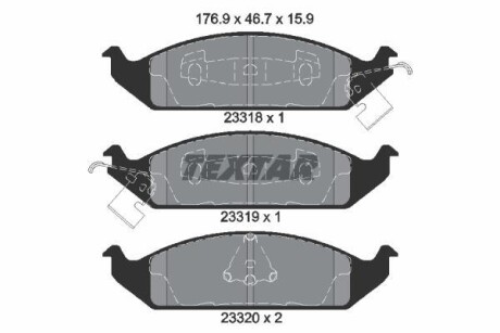 Тормозные колодки дисковые, комплект TEXTAR 2331801