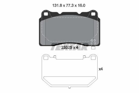 Тормозные колодки дисковые, комплект TEXTAR 2332502