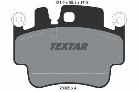 Тормозные колодки дисковые, комплект TEXTAR 2332902