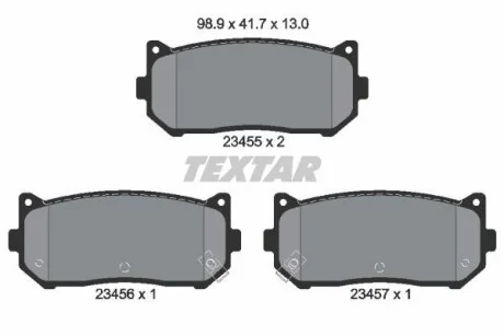 Тормозные колодки дисковые, комплект TEXTAR 2345501