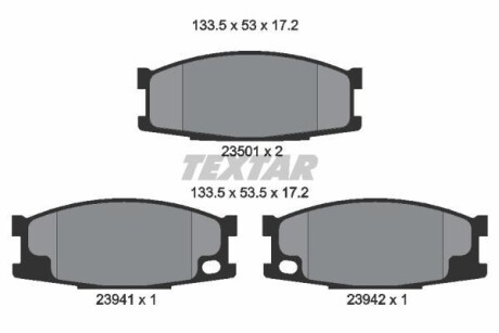 Тормозные колодки дисковые, комплект TEXTAR 2350101