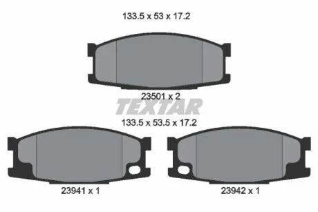 Тормозные колодки дисковые, комплект TEXTAR 2350101