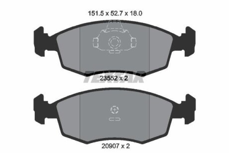 Тормозные колодки дисковые, комплект TEXTAR 2355202