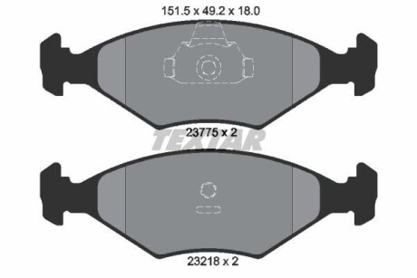Тормозные колодки дисковые, комплект TEXTAR 2377501