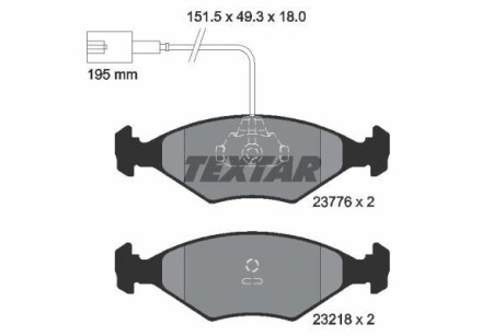 Тормозные колодки дисковые, комплект TEXTAR 2377601