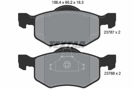 Тормозные колодки дисковые, комплект TEXTAR 2378701