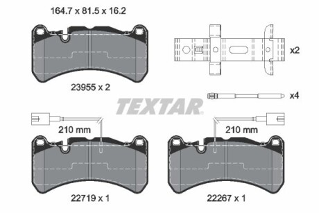 Тормозные колодки дисковые, комплект TEXTAR 2395503