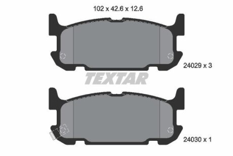 Тормозные колодки дисковые, комплект TEXTAR 2402901